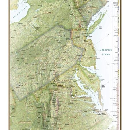 National Geographic Appalachian Trail Wall Map Wall Map - Laminated (18 x 48 in) (National Geographic Reference Map)