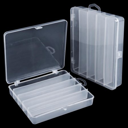 Small Tackle Box 5 Grids Extension Divider Plastic Organizer Box Plastic Fishing Lure Storage Boxes Tackle Box for Organizers and Storage Small Parts(2 Pack)